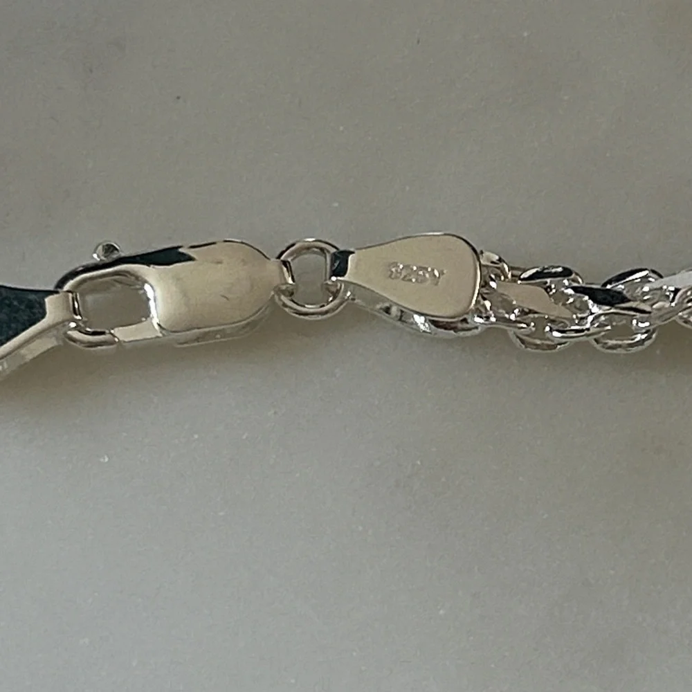 925 Sterling Silver made in Italy 20 inch‎ mariner Chain Necklace